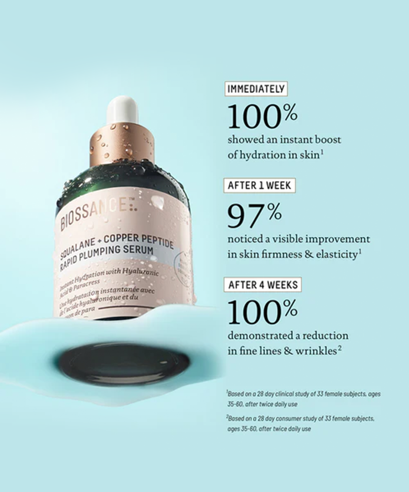 Biossance Squalane + Copper Peptide Rapid Plumping Serum