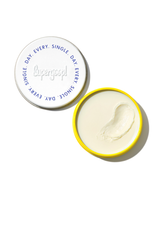 Open sunscreen balm