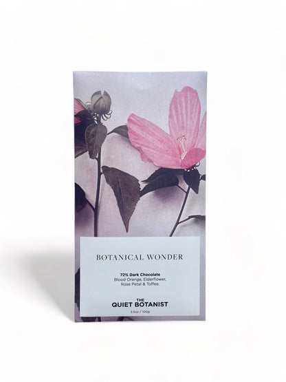 BOTANICAL WONDER BAR - 72% Dark Chocolate with Blood Orange &amp; Elderflower